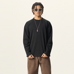 Unisex 100% Cotton Solid Color Long Sleeve T-shirt（280GSM）