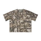 Unisex Cropped Camouflage Tree Print T-shirt（250GSM）