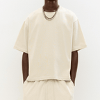 Unisex 100% Combed Cotton Cropped Oversized T-shirt