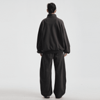 Unisex Brushed Stand-collar Zip-up Jacket