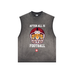 Washed Crew Neck Tank Top(250GSM)