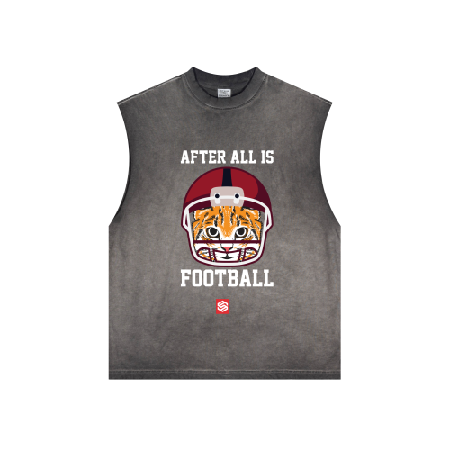 Washed Crew Neck Tank Top(250GSM)