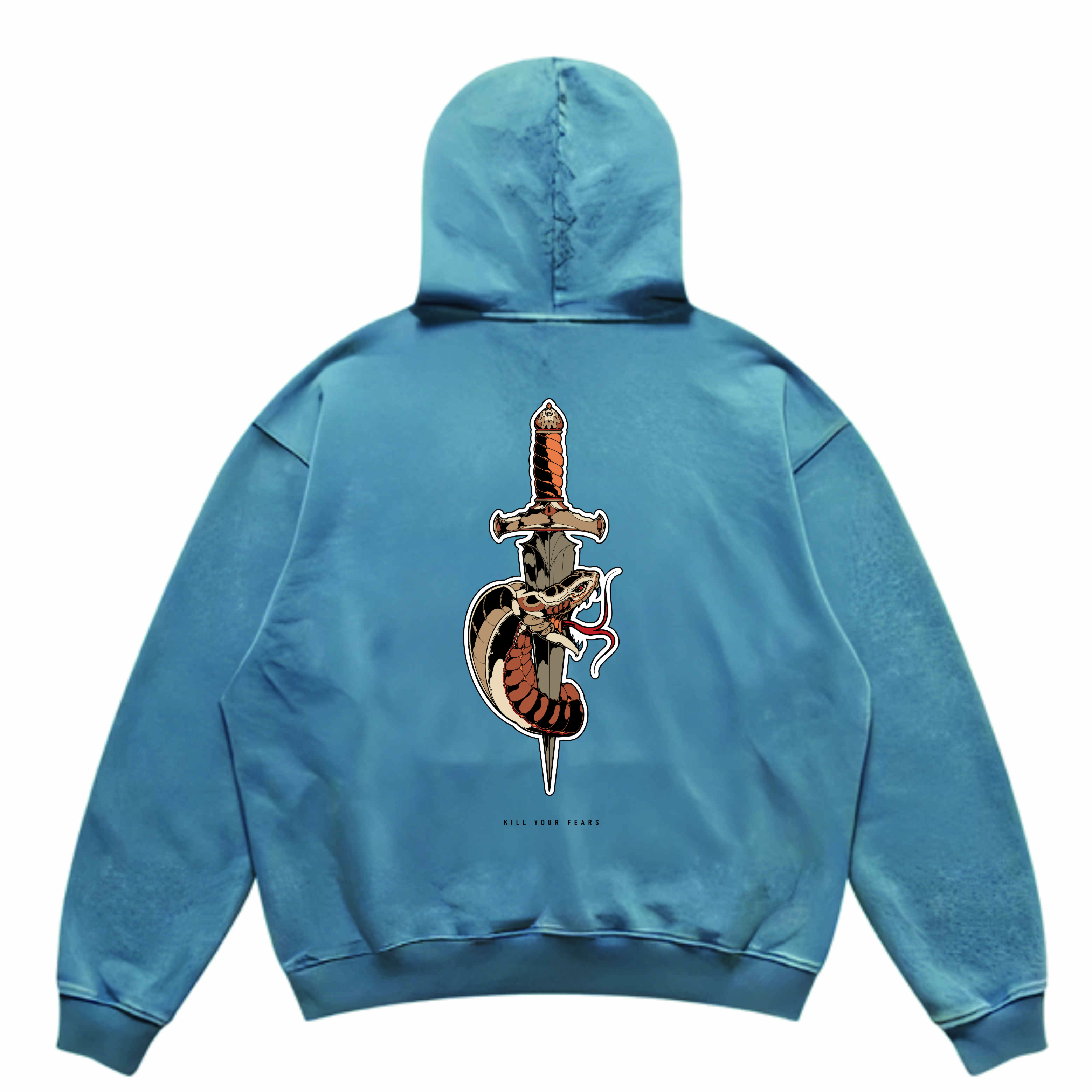 Unisex Super Heavyweight Oversized Faded Hoodie(440GSM)