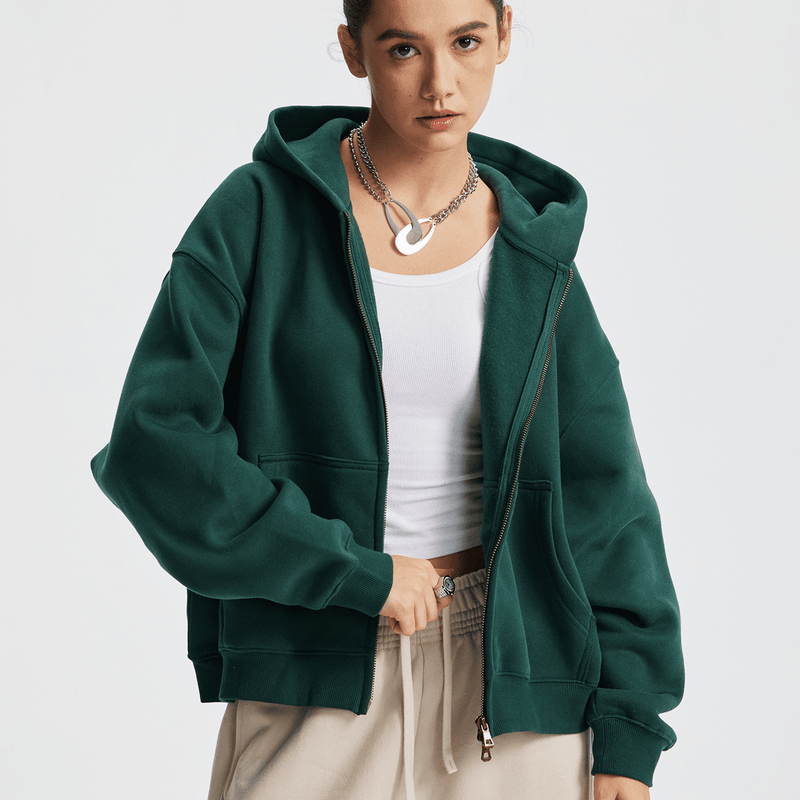 unisex cropped fleece hoodie