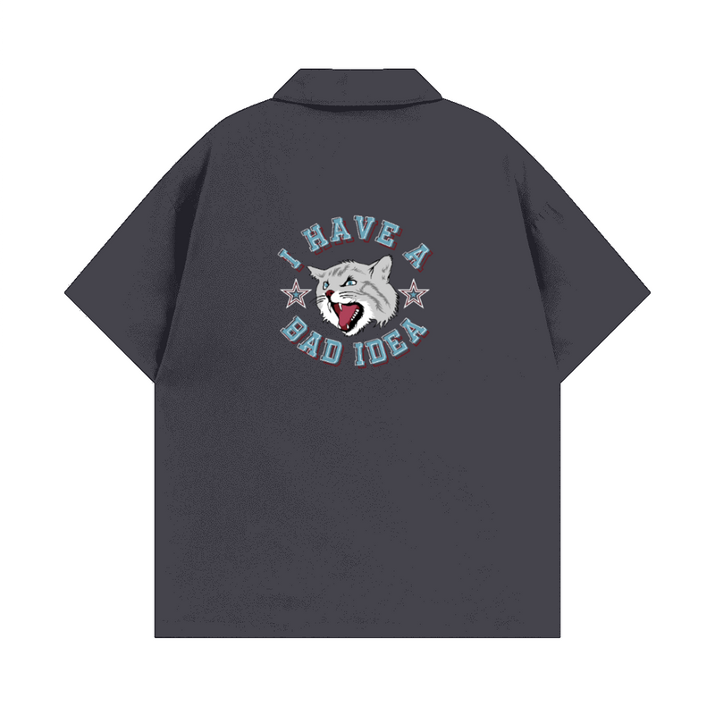 Cuban Collar Short-sleeve Shirt