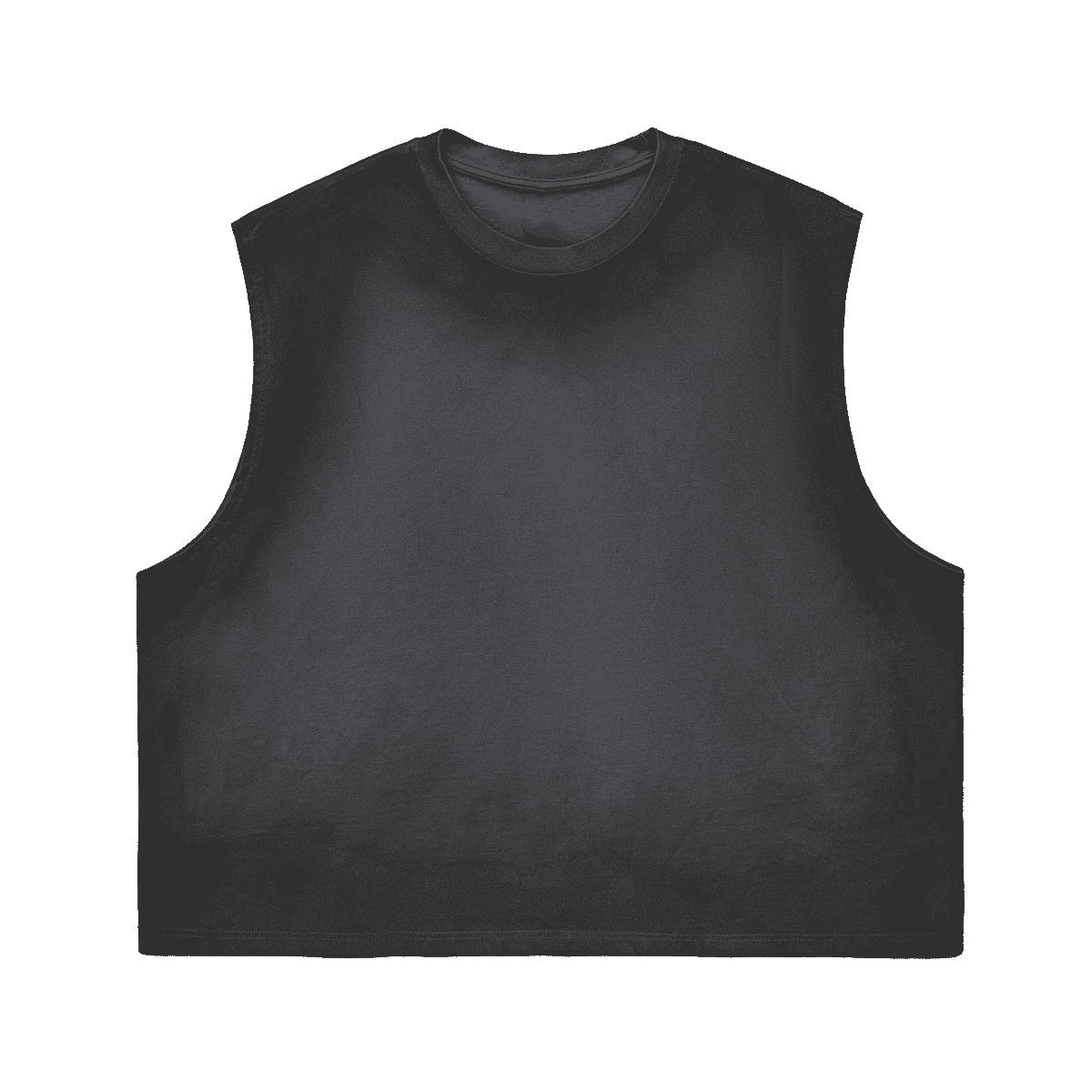Unisex Cropped Boxy Washed Gradient Pure Cotton Tank Top (230 gsm)