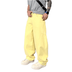 Unisex Loose Fit Straight-Leg Jeans with Vintage Washed Finish