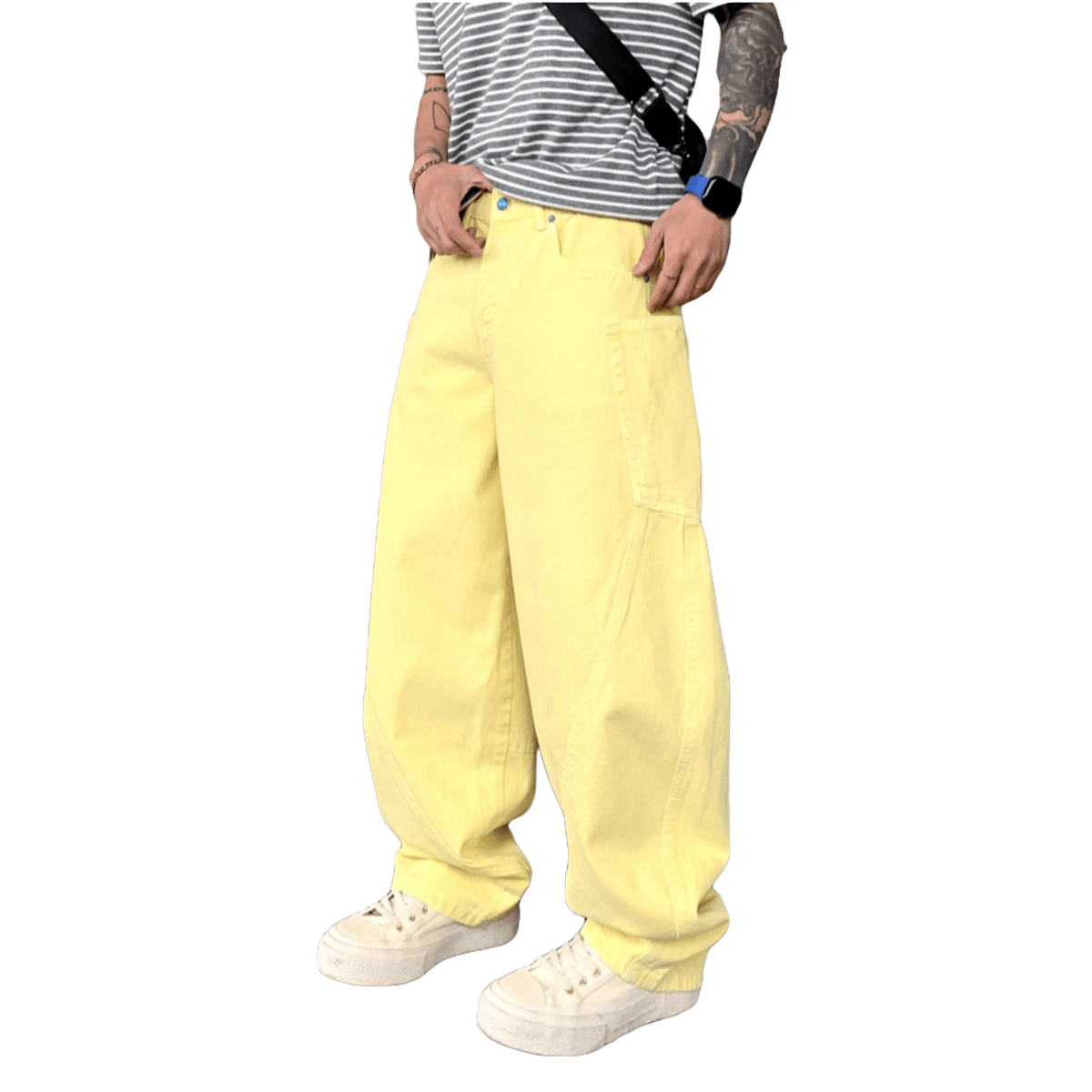 Unisex Loose Fit Straight-Leg Jeans with Vintage Washed Finish