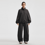 Unisex Brushed Stand-collar Zip-up Jacket