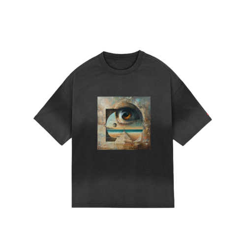 260GSM 100% Cotton Washed Vintage Tie-dye Oversized T-shirt