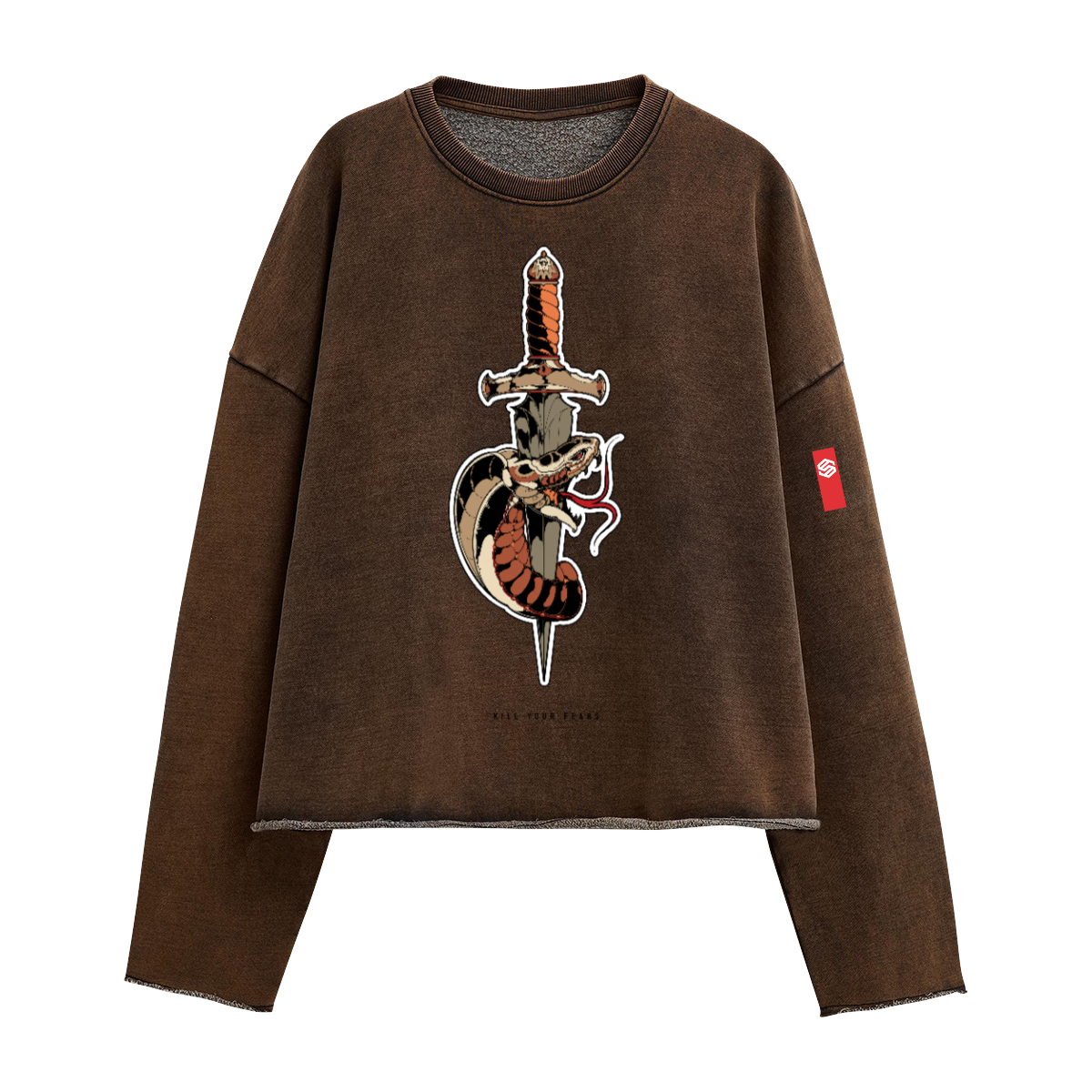 440GSM Unisex Washed Cropped Sweatshirt