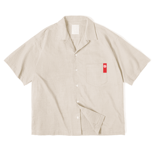 Cuban Collar Short-sleeve Shirt