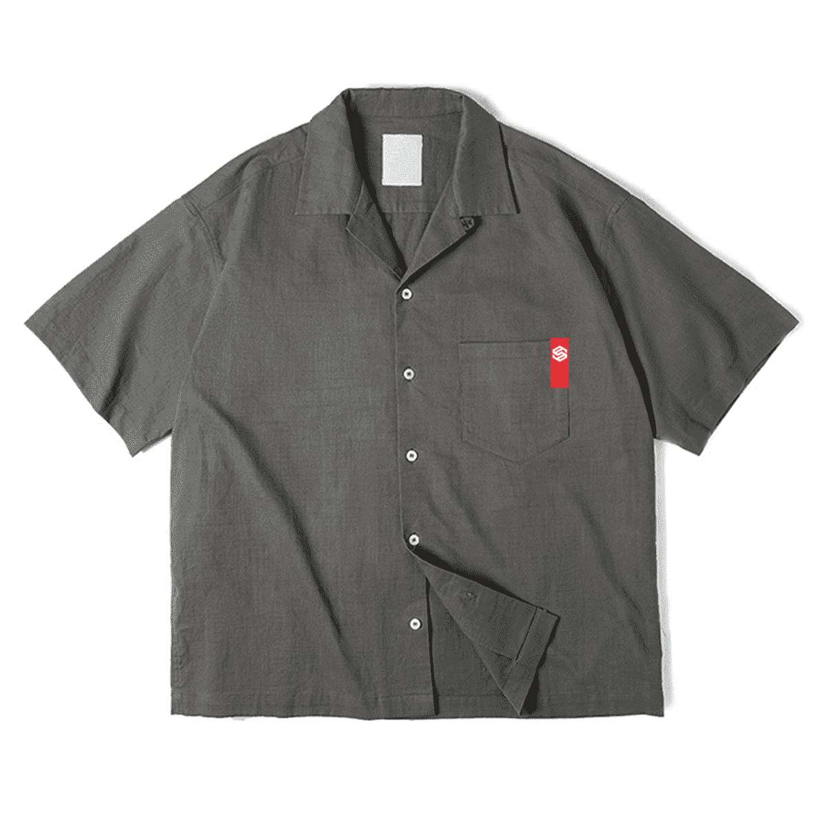 Cuban Collar Short-sleeve Shirt
