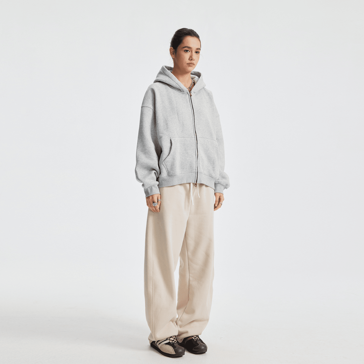 unisex cropped fleece hoodie