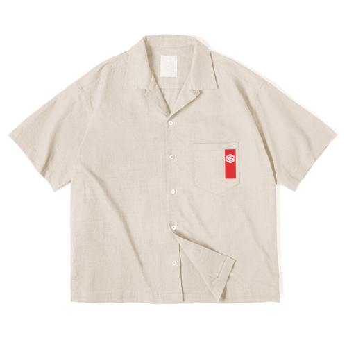 Cuban Collar Short-sleeve Shirt