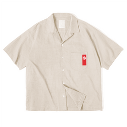 Cuban Collar Short-sleeve Shirt