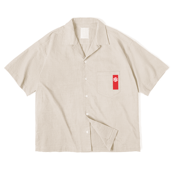 Cuban Collar Short-sleeve Shirt