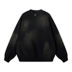 Round Neck Washed Distressed Ombre Heavyweight Sweatshirt (440GSM)