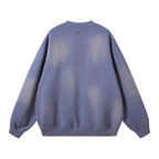 Round Neck Washed Distressed Ombre Heavyweight Sweatshirt (440GSM)