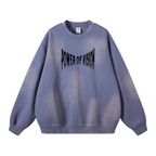 Round Neck Washed Distressed Ombre Heavyweight Sweatshirt (440GSM)