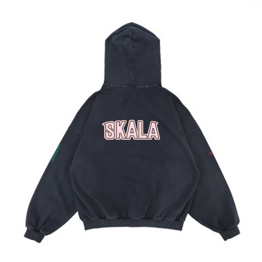 Reverse Pocket Design Distressed Hoodie(440GSM)