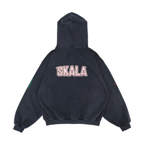 Reverse Pocket Design Distressed Hoodie(440GSM)