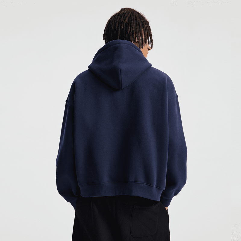 unisex cropped fleece zip-up hoodie