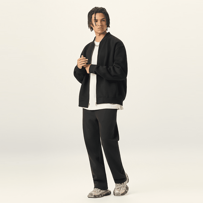 Unisex Fleece Zip-Up Baseball Jacket（360GSM）