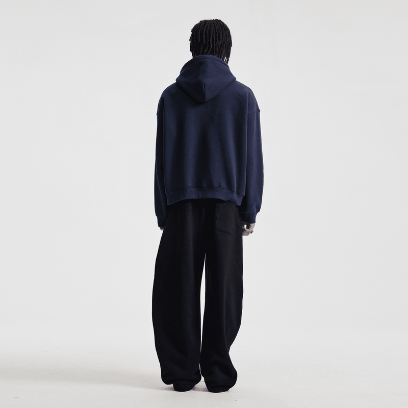 unisex cropped fleece zip-up hoodie