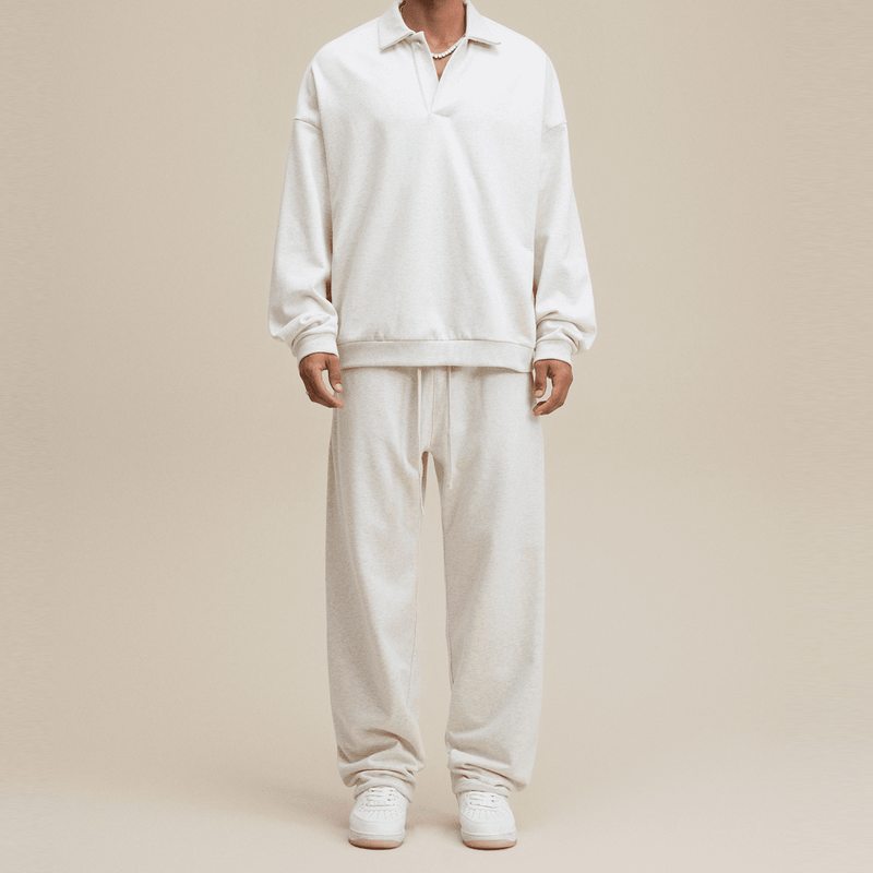 Men’s Half-Placket Polo Collar Sweatshirt
