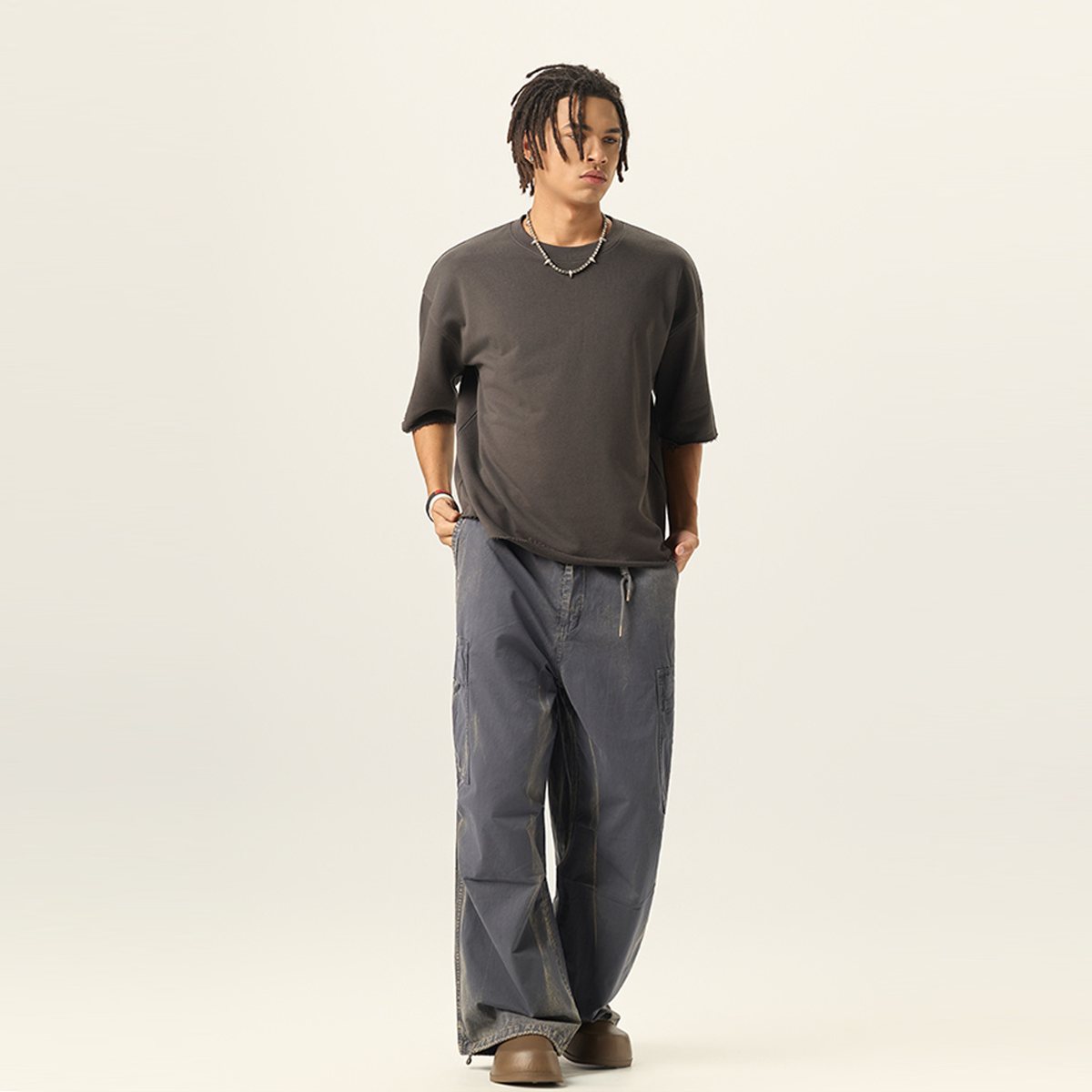 Men’s Cropped Terry T-shirt（280GSM）