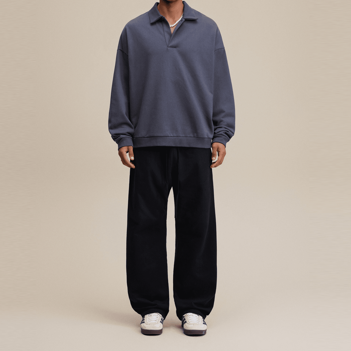 Men’s Half-Placket Polo Collar Sweatshirt