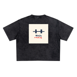 Unisex Cropped Snow Washed T-shirt(285GSM)