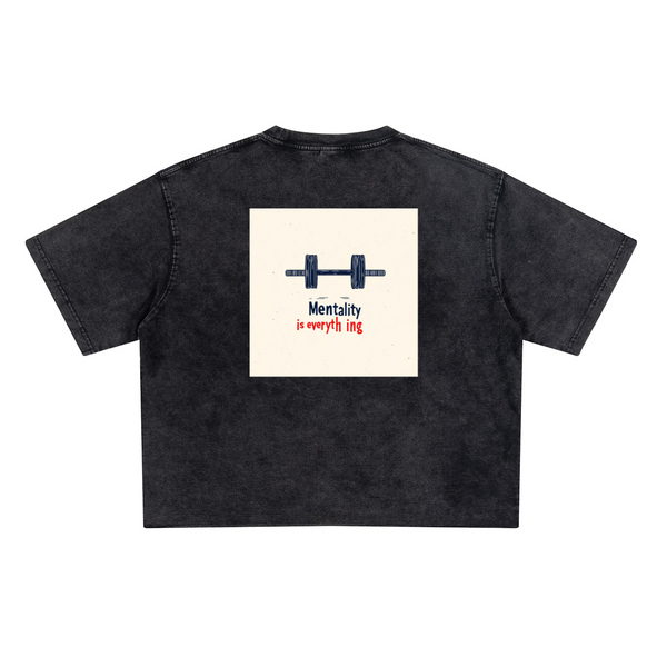 Unisex Cropped Snow Washed T-shirt(285GSM)