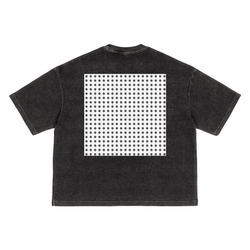 Waffle-Texture Washed Cropped Boxy T-Shirt(250GSM)