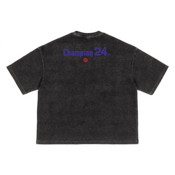 Waffle-Texture Washed Cropped Boxy T-Shirt(250GSM)