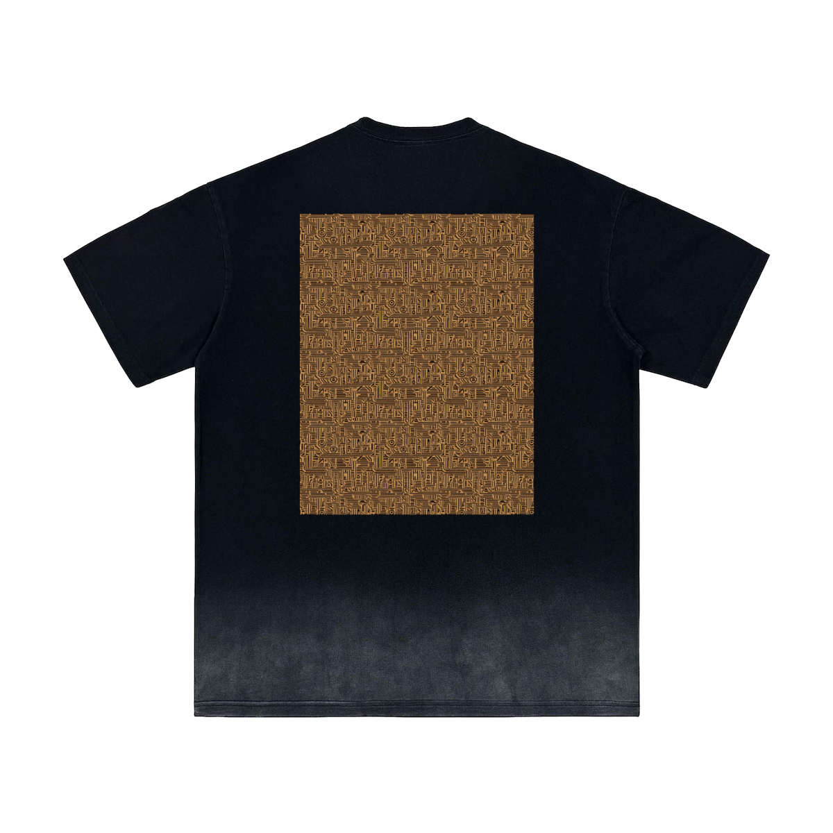 Bottom Sunfade Gradient Washed Vintage T-Shirt(250GSM)