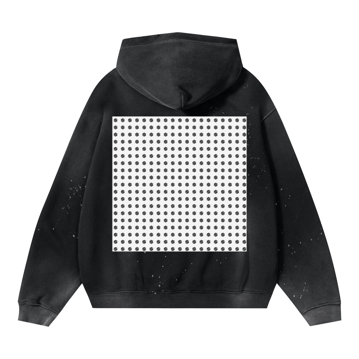 Vintage Wash Frayed Fleece Hoodie(360GSM)