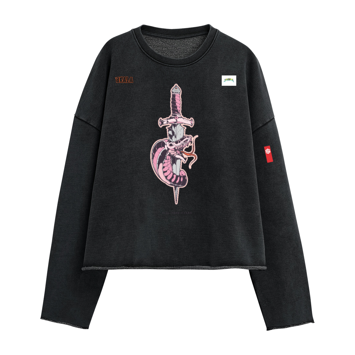 440GSM Unisex Washed Cropped Sweatshirt