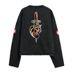 440GSM Unisex Washed Cropped Sweatshirt