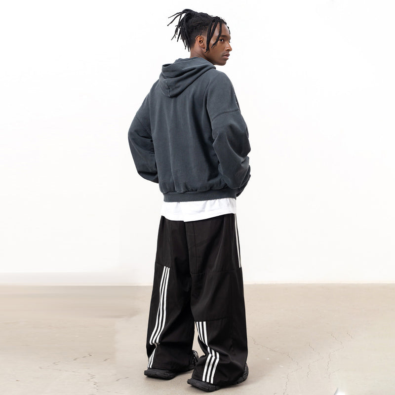 Reverse Pocket Design Distressed Hoodie(440GSM)