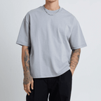 Unisex Cropped Oversized T-Shirt in Soft Combed Cotton