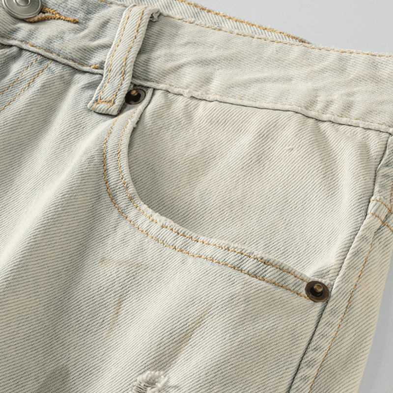 Unisex Distressed Denim Shorts