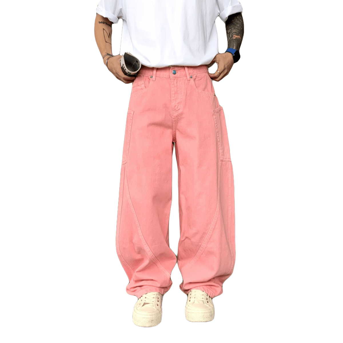 Unisex Loose Fit Straight-Leg Jeans with Soft Washed Finish