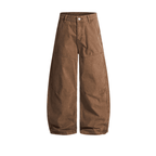 Unisex Washed Curved Blade Denim Jeans