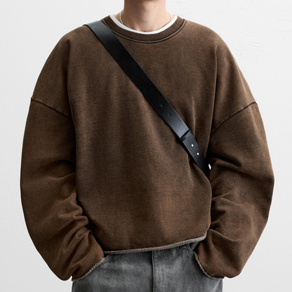 440GSM Unisex Washed Cropped Sweatshirt