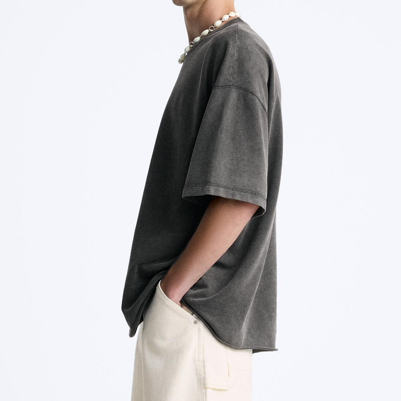 285GSM Unisex Washed Oversized Short Sleeve T-Shirt