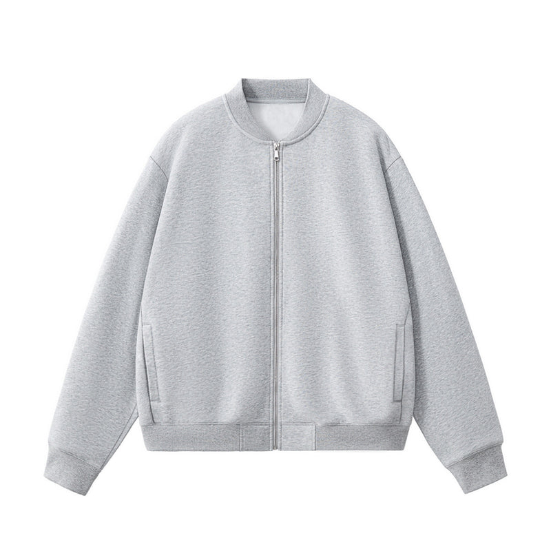 Unisex Fleece Zip-Up Baseball Jacket（360GSM）