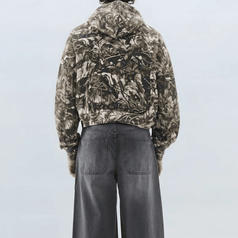 Unisex 100% Cotton French Terry Camo Hoodie（400GSM）