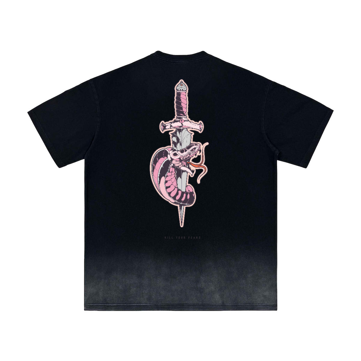 Bottom Sunfade Gradient Washed Vintage T-Shirt(250GSM)